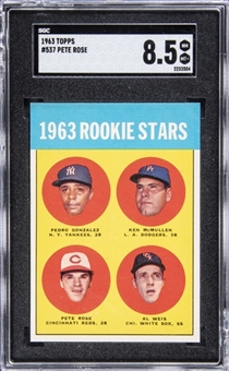 1963 Topps #537 Pete Rose Rookie Card – SGC NM-MT+ 8.5
